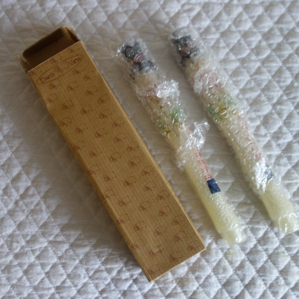 New NIB EWE’S VIEW 10” Taper Candles – Winter / Snowman / Christmas